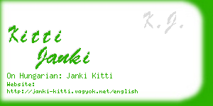 kitti janki business card